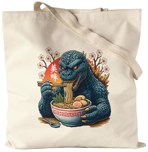 Hey!Print Monster Ramen Tragetasche Japanisches Design Lustig Geschenk