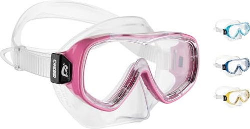 Cressi Piumetta Kid, Maschera Subacquea Unisex – Bambino, Trasparente/Rosa, 3-7 anni