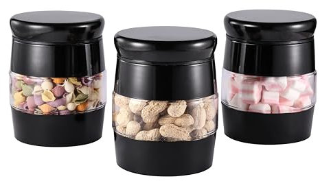 Royal Cuisine 3 Pieces Tea Coffee Sugar Canisters set Stackable Canister Storage Jar Tea Coffee Sugar Container Set With Airtight Lid