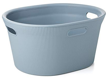 Tatay 1042000 – Baobab Laundry Basket, Plastic, Polypropylene, Blue, 35 Litres Capacity, 52 x 42.5 x 26.5 cm