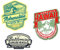 24/7stickers MG402 3X Aufkleber je ca. 10 cm Surfer Surf Bus USA Beach Surfing Board Hawaii Oldtimer Old School Retro Vintage Californien USA