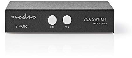 Nedis Cswi5902Bk VGA-Umschalter, 2 Ports Maximale Auflösung, Schwarz