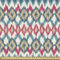 ABAKUHAUS Ikat Gewebe als Meterware, Uralter mexikanischer Eingeborener, Schön Gewebten Stoff für Polster und Wohnaccessoires, 1M (148x100cm), Rosa Blasser Teal