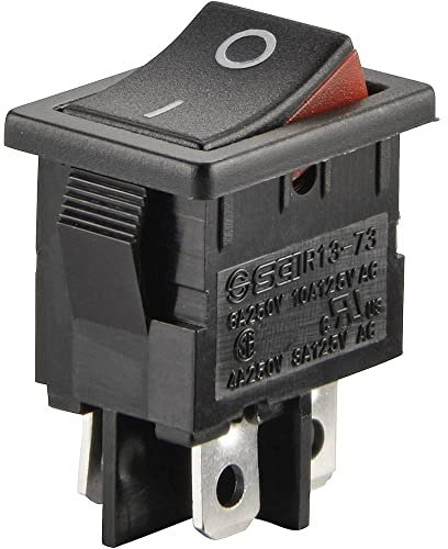 TRU COMPONENTS 1587540 Wippschalter TC-R13-73A2-02 250 V/AC 6 A 2 x Aus/Ein rastend 1 St.