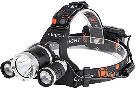 jzhi Linterna Frontal Linterna Frontal Recargable Casco Antorcha Linterna Frontal para Acampar Correr Senderismo