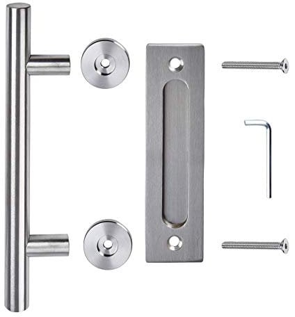 SOTECH Türgriff DUO BA 180 mm für Schiebetüren beidseitig Edelstahl gebürstet Relinggriff von der Türvorderseite Griffmulde von der Türrückseite