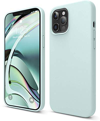 elago Premium Silicone Case for iPhone 12 Pro Max (6.7), Full Body Protection : 3 Layer Shockproof Cover (Mint Green)