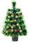 50cm Pre Lit Mini Christmas Tree Lighted Fiber Optic Tabletop Small Christmas Tree Artificial Desktop Xmas Tree with Ball/RGB Lighting for Home, Kitchen Decor(All in One Set)