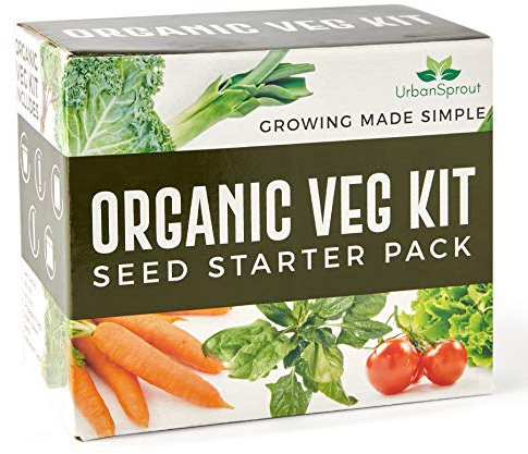 Organic Veg Kit - Grow Your Own Organic Vegetables with 12 Varieties of Plant Seeds - Seeds Include Carrot, Tomato, Lettuce & More! Greenhouse Vegetable Seeds - Gardening Gifts for Men & Women