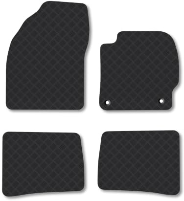 Fits Toyota Prius (2009-2016) 3mm Rubber Car Mats | Tailored Fit Durable Floor Mats Full Coverage Protection Waterproof Accessories Easy Clean Anti Slip Made in the UK