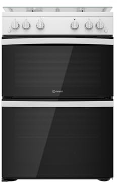 Indesit 60cm Double Oven Gas Cooker - White