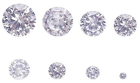 Jaydis 160 Stück Klar Cubic Zirkonia Stein lose CZ Stein Facettiert Cabochons Strass Kristall Diamant für Schmuck Ring Armband Anhänger Basteln