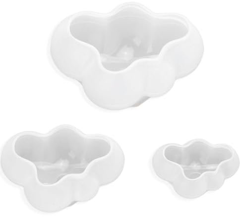 3pcs 3d nuage moule silicone, nuage forme chocolat silicone moule mousse fondant moule glaçon moule cristal résine époxy moules cuisson gâteau décoration outil