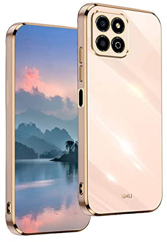 UPLAI Hülle für Honor X8a, Ultra Dünn Stoßfest Handyhülle mit Mode-Galvanik-Design, Prämie TPU und Sanft Silikon Schutzhülle.(Rosa)