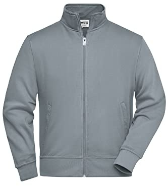 James & Nicholson Sweatjacke mit Stehkragen - Jacke aus robuster Sweatqualität in großer Größenauswahl | Farbe: dark-grey | Grösse: M