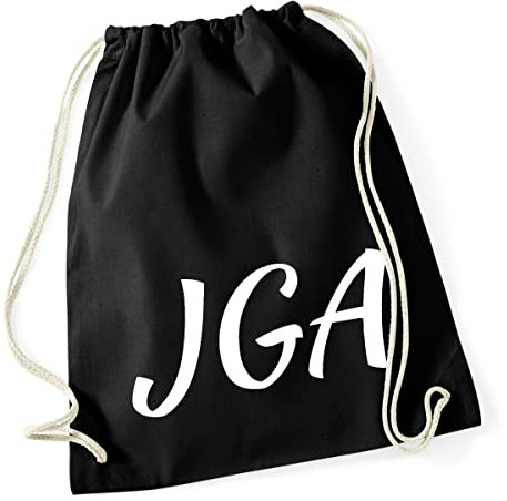 Huuraa Turnbeutel JGA Junggesellenabschied Geschenk 12 Liter Black Baumwolle JGA Präsent