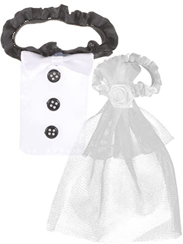 jojofuny Copri Flauto da Brindisi Copri Matrimonio per Addio al Nubilato Set di Accessori per Bouquet Unici