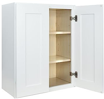 Hollywood Fabiani Design Shaker Wall Kitchen Cabinet Ready to Assemble, 24 in. W x 12 in. D x 36 in. H, White