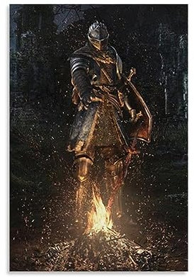 Dark Souls Anime-Tapete, Leinwand-Poster, dekoratives Gemälde, Leinwand-Wandposter und Kunstdruck, modernes Familienschlafzimmer-Dekor-Poster, 50 x 75 cm