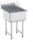 VEVOR Edelstahl Spültisch Gewerbliche Spülbecken 686 x 610 x 1041 mm, Spülbecken Edelstahl mit Wasserhahn 104 kg Tragfähigkeit, Edelstahlspüle Spülbecken Waschbecken Küche Freistehendes Spülbecken