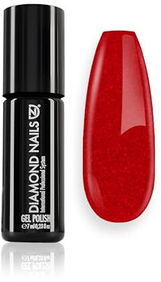 Diamond Nails - UV Nagellack - CHRISTMAS MIRACLE RED - 7 ml - Extra Widerstandsfähig - Premium Shellac für langanhaltenden Glanz - Gel Nägel & UV Lacke in perfekter Studioqualität