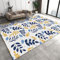 3D Teppich Kinder Jungen Groß Kinderzimmer Gaming Teppich Schlafzimmer Dekoration Wohnzimmer Kurzflor Krabbelmatte Modern Weich Kinderteppiche Waschbarer Einfache Gelb-Blaue Grasblätter 60 X -0S4A-G3
