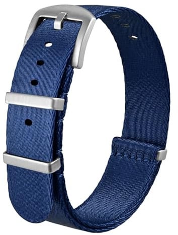 Anbeer 18mm Nylon Uhrenarmbänder,Militärische Ballistik Ersatzuhrenarmbänder mit Edelstahl-Schließe für Männer Frauen