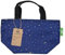 ECO CHIC Lightweight Foldable Insulated Lunch Bag Water Resistant Cooler Bag (Stars and Moons Navy)