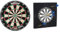 Unicorn Eclipse Pro Bristle Dartboard & Relaxdays Dartscheibe Schutz R6, Dart Auffangring, 3 Jahre to 99 Jahre, 45 cm Durchmesser, Catchring, Eva, HxBxT: 71 x 71 x 3 cm, schwarz