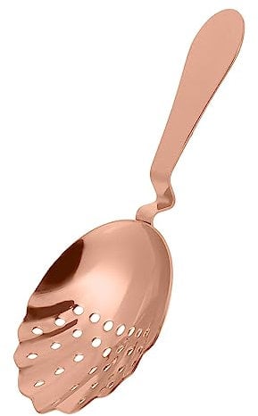 MAGICLULU Shell Shaped Stainless Steel Ice Strainer Cocktail Strainer Uniform Filter Holes for Fruit Tea and Bar Use