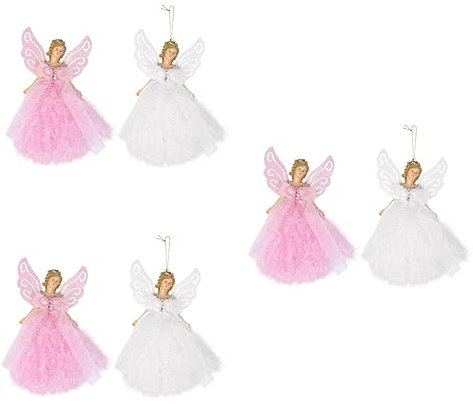 Ciieeo 6 STK Weihnachtsbaum hängende Verzierung weihnachtsengel Christbaum anhänger Mädchen Weihnachtspuppen zum Aufhängen das Weihnachtssto Engel Puppe Anhänger
