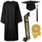 Alaiyaky Abschluss Talar 2024 mit Doktorhut, Akademischer Graduation Robe mit Abschluss Hut Schärpe Quaste Ehrenschnur Anstecker, Talar für Hochschule Bachelor Master (2024 Set A, H57 (187-194CM))