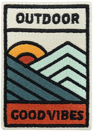 Finally Home Klett Patch - Outdoor Good Vibes | Rucksack Klett Patches, Outdoor Patch, Wandern Aufnäher, Natur Abzeichen, Berge Badge