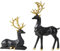 Yardenfun 2st Origami-elch-Ornamente Figuren Für Wohnkultur Hirschfiguren Wohnkultur Dekorationen Für Zuhause Christbaumschmuck Hirsch Dekorationen Weihnachtshirsch Rentier REH Harz Black