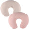 Winmany Stillkissenbezüge aus Musselin, weiche Baumwolle, für Neugeborene, Stillkissen, Baby-Fütterkissen, Schonbezug, Duschgeschenk für Jungen und Mädchen, Beige + Rosa, 2 Stück