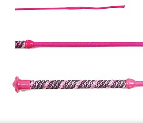JA Horse Crystall DNA Dressurgerte Dressurpeitsche Reitgerte Dressur Reiten Gerten mit Kristalle und Diamanten (Pink, 120 cm)