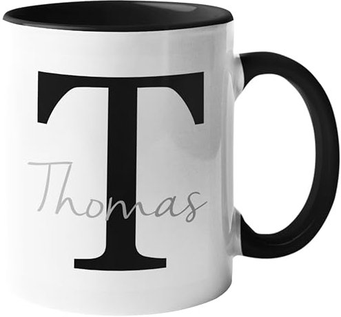 Namentasse-personalisierte Tasse mit Namen (Schwarz)