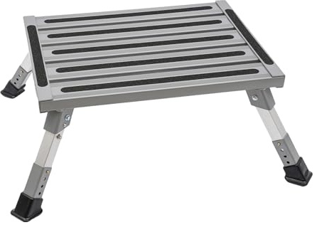 Tritthocker Aluminium Camping Klapptritt rutschfest Stehleiter Wohnwagen Faltbar Hocker Leiter Höhenverstellbar Mehrzweckleiter