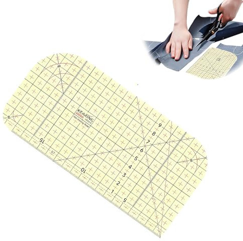 Bügellineal Hitzebeständig,Bügellineal,Nählineal,Schneiderlineal,Bügelschablone Hitzebeständig,Patchwork Lineal,Schneiderhandwerk Hot Ironing Ruler Für Bügeln,Aufbügeln,Saum,Messen,Diy,Tragbar