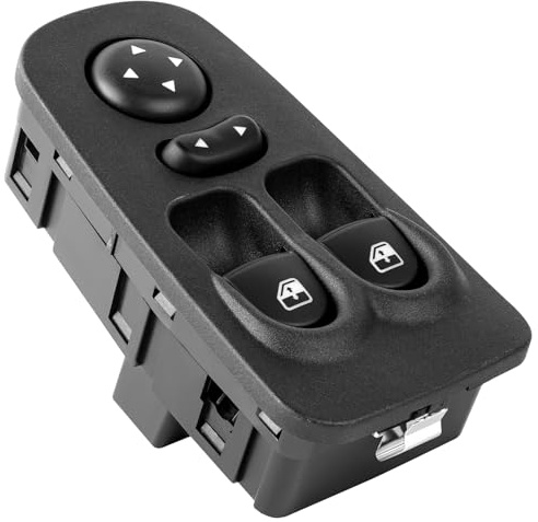 Dixhills Interruttore alzacristalli elettrico compatibile con Fiat Lancia Ypsilon 1.2 JTD 1.4 2003-2011 - Ricambio per 735360605, due connettori elettrici, connettori a 12 pin + 4 pin
