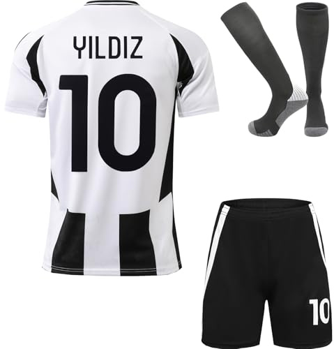 metekoc Yildiz Torino 2024/2025 Heim #10 Football Fußball Kinder Trikot Shorts Socken Jugendgrößen (Heim,24)