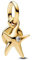 PHCLASY Gold Stern Charms Kompatibilität für Europas Armband Anhänger für Damen