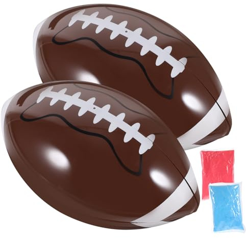 Gender Reveal Rugbyball aus Kunststoff mit Pulver, 2 Stück | Selbstgemacht Deko für Babyfeier, Kreative Bekanntgabe des Geschlechts, Einfache Handhabung, Partyspiel