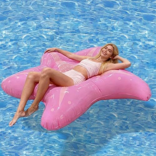 Amaca Gonfiabile Adulti Stella Marina Amaca Galleggiante Piscina Gonfiabile 150 cm Materassino Piscina, Amaca Gonfiabile da Mare, Feste In Acqua, Spiaggia Estiva