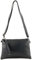 modamoda de T186 Damen Leder Clutch Umhängetasche Abendtasche handmade in Italy, Farbe:Schwarz