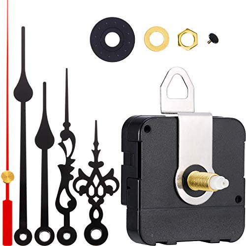 Hicarer 2 Paar Zeiger Quarzuhrwerk DIY Wanduhr Uhrwerk Mechanismus Uhr Reparaturteile Ersatz (Schaftlänge 4/5 Zoll/20 mm, Farbset 1)