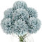 Jim's Cabin Künstliche Blumen, 10 Stück, künstliche Seide, künstliche Chrysanthemen-Kugel, Hortensien, Brautstrauß für Küche, Heimdekoration (grau-blau)
