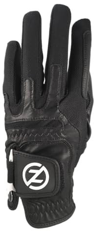 Zero Friction Herren Ultra Feel Cabretta-Leder Linke Hand Golfhandschuh, Schwarz