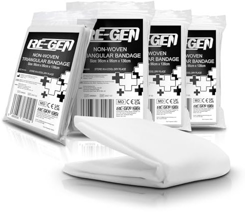 RE-GEN 4er-Pack - Erste-Hilfe-Vlies-Dreieckstuch, Schulter- und Ellenbogenschlinge