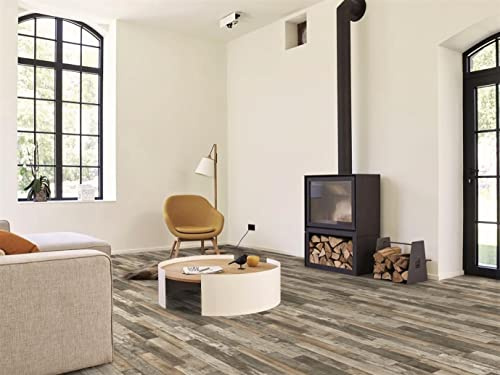 PVC Bodenbelag Vinylboden in markantem Holz-Design, Zuschnitt (2m breit / 6m lang)